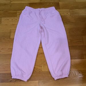 Grayson Threads Pink Cable Knit Joggers